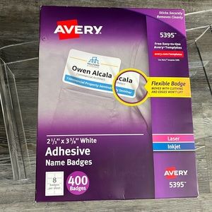AVERY ADHESIVE NAME BADGES